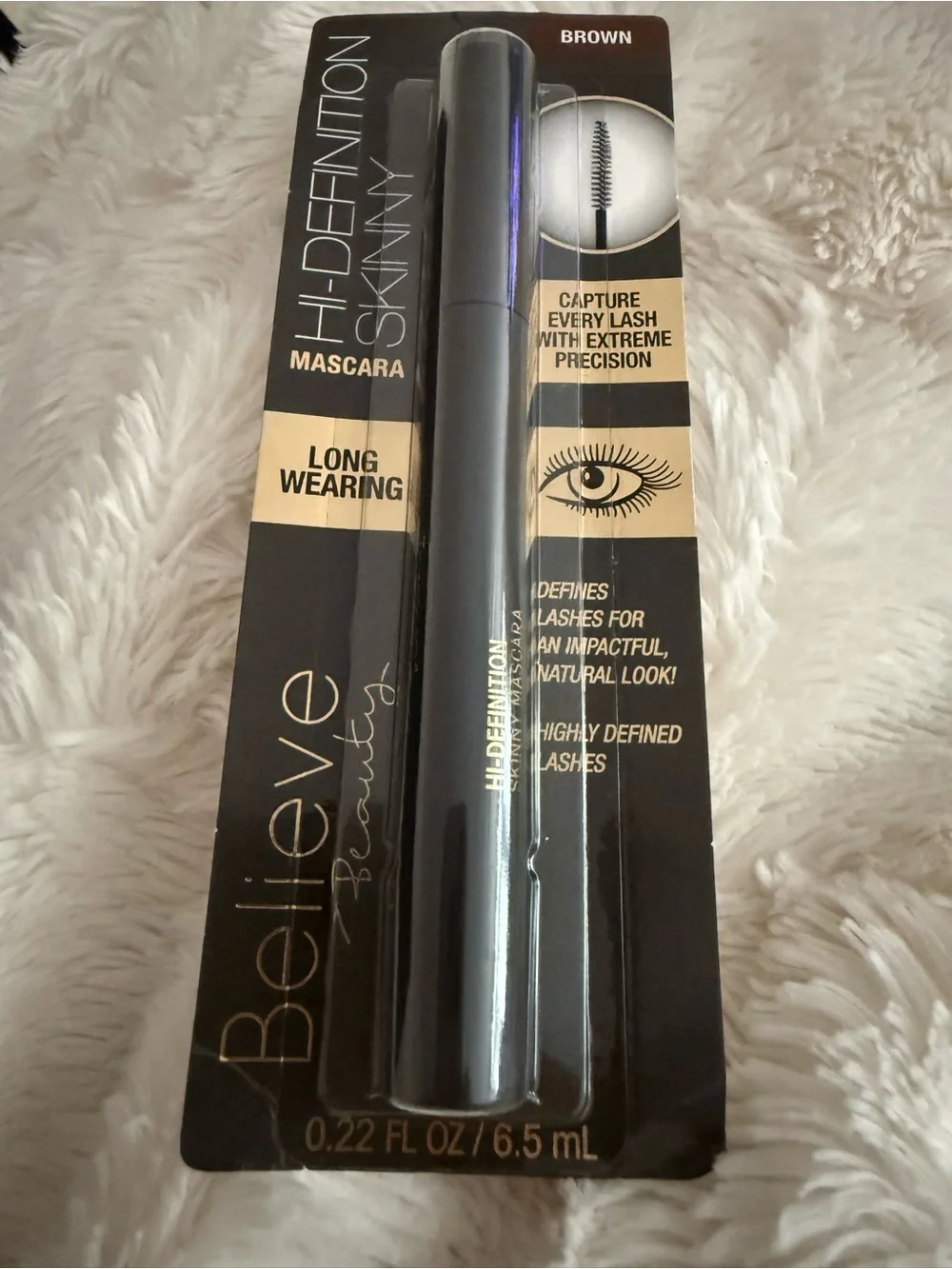 Believe Beauty Hi-Definition Skinny Mascara — Brown